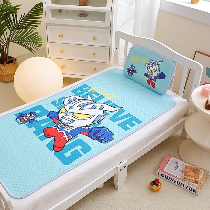 91家纺网 家纺一手货源 找家纺 八零年代  2025新款3D凉豆豆大版卡通儿童凉席夏被三件套冰豆豆凉席 凉豆豆赛 罗