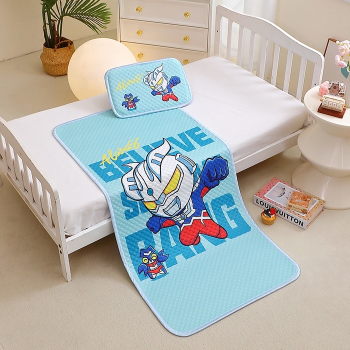 91家纺网 家纺一手货源 找家纺 八零年代  2025新款3D凉豆豆大版卡通儿童凉席夏被三件套冰豆豆凉席 凉豆豆赛 罗