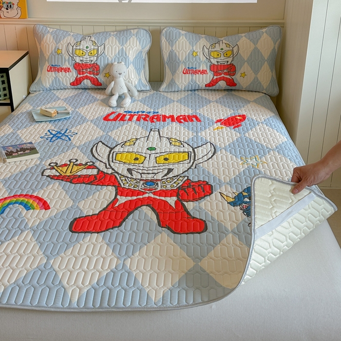 91家纺网 家纺一手货源 找家纺 金爱家 2025新款奥特曼乳胶凉席席子 乳胶-奥特曼徽章