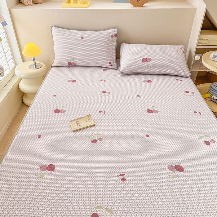 91家纺网 家纺一手货源 找家纺 （总）2025新款A类直播凉感冰豆豆凉席凉豆豆软席三件套空调席冰丝席子单凉席两件套【量大从优】