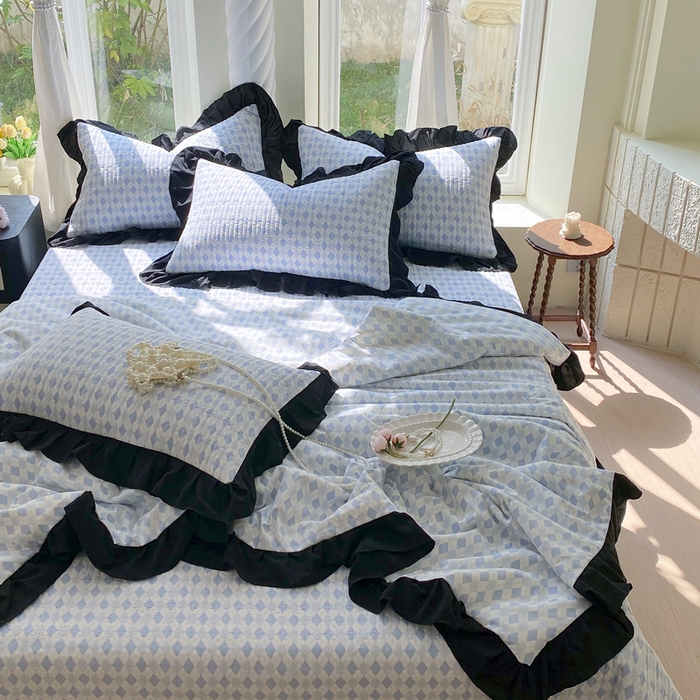 91家纺网 家纺一手货源 找家纺 （总）老k 2025新款水洗棉花边夏被夏凉被空调被