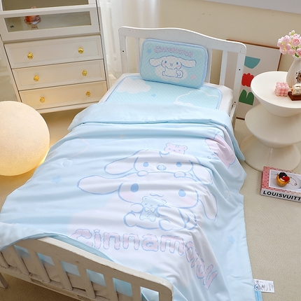 2025新款3D凉豆豆大版三丽鸥正版授权儿童凉席夏被三件套 凉豆豆 大耳狗