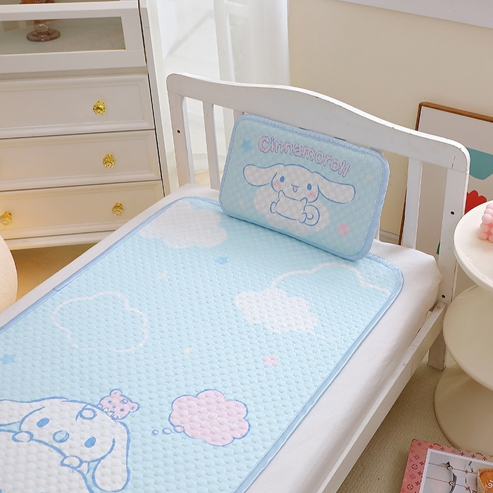 91家纺网 家纺一手货源 找家纺 2025新款3D凉豆豆大版三丽鸥正版授权儿童凉席夏被三件套 凉豆豆 大耳狗