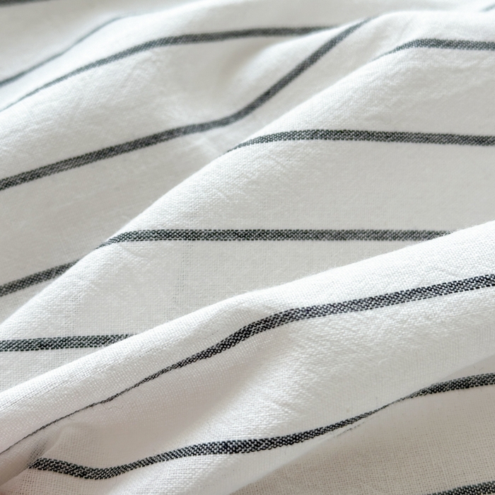 91家纺网 家纺一手货源 找家纺 丽涵家纺 丽涵新品 全棉色织水洗棉单品床笠-床笠三件套 黑白条