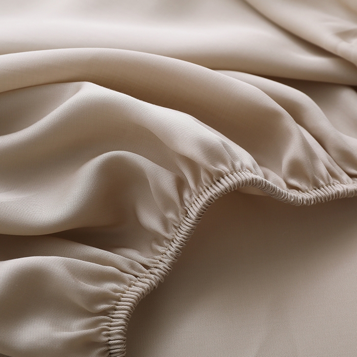 91家纺网 家纺一手货源 找家纺 寝柔2025春夏新款50S纯色天丝床笠单件席梦思床垫棕垫保护套凉感（有质检报告） 燕麦色