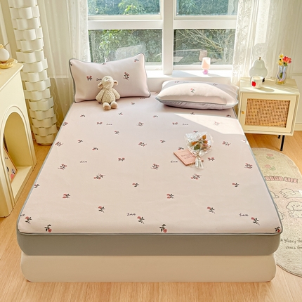 91家纺网 家纺一手货源 找家纺 （总）星座家纺 2025新款复合提花凉感丝凉席三件套床笠款