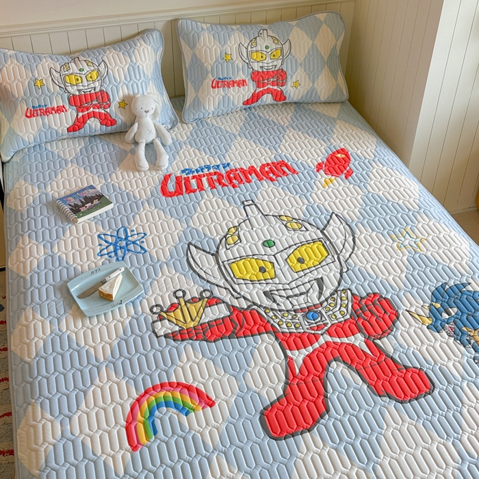 91家纺网 家纺一手货源 找家纺 金爱家 2025新款奥特曼乳胶凉席席子 乳胶-奥特曼徽章