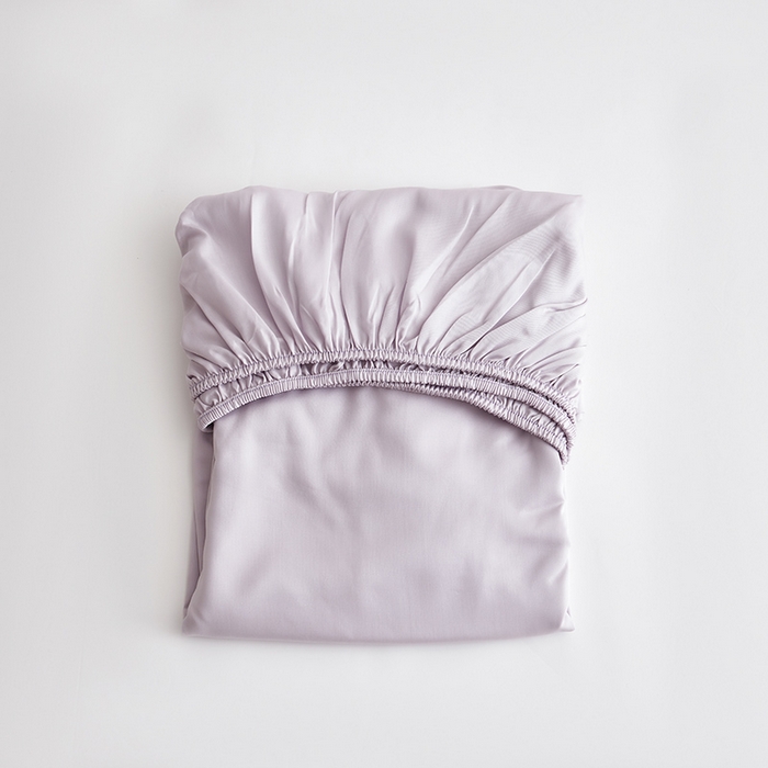 91家纺网 家纺一手货源 找家纺 寝柔2025春夏新款50S纯色天丝床笠单件席梦思床垫棕垫保护套凉感（有质检报告） 暮光紫