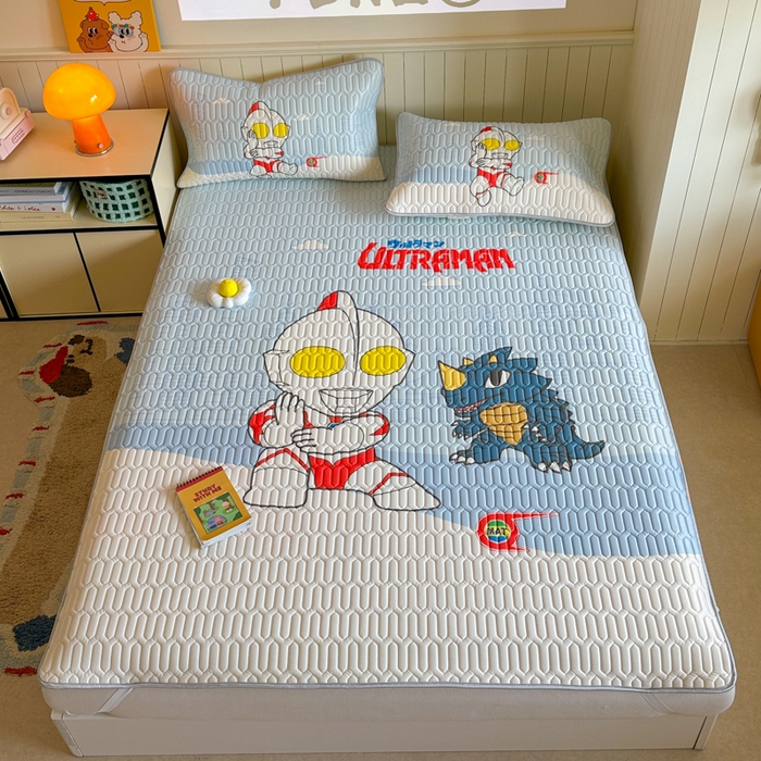 91家纺网 家纺一手货源 找家纺 金爱家 2025新款奥特曼乳胶凉席席子 乳胶-城市猎人