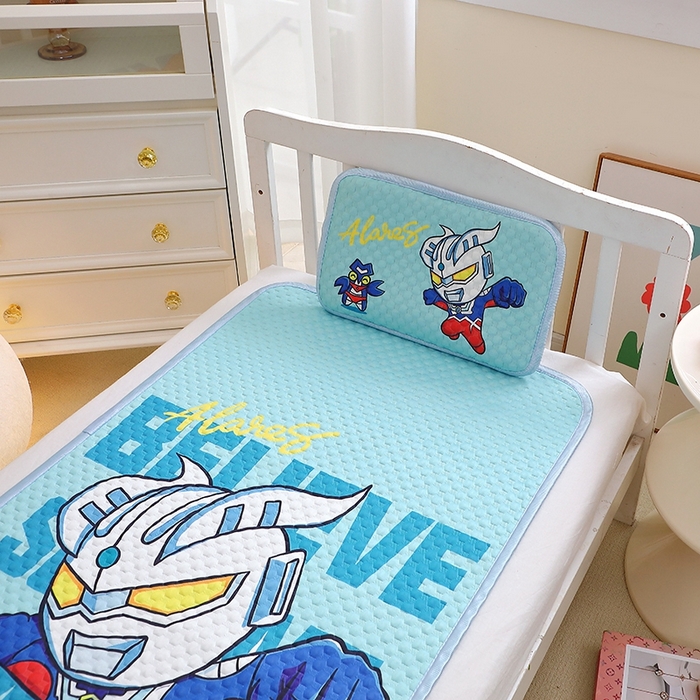 91家纺网 家纺一手货源 找家纺 八零年代  2025新款3D凉豆豆大版卡通儿童凉席夏被三件套冰豆豆凉席 凉豆豆赛 罗