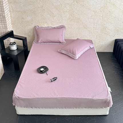 91家纺网 家纺一手货源 找家纺 （总）源舜 2025新款冰云纱凉豆豆冰豆豆花边凉席