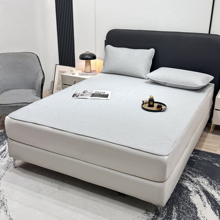 91家纺网 家纺一手货源 找家纺 春寻家纺 2025新款凉豆豆凉席冰丝席 高级灰