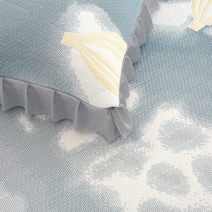 91家纺网 家纺一手货源 找家纺 冬然家纺2025新款冰豆豆榻榻米凉席 梦幻气球-灰