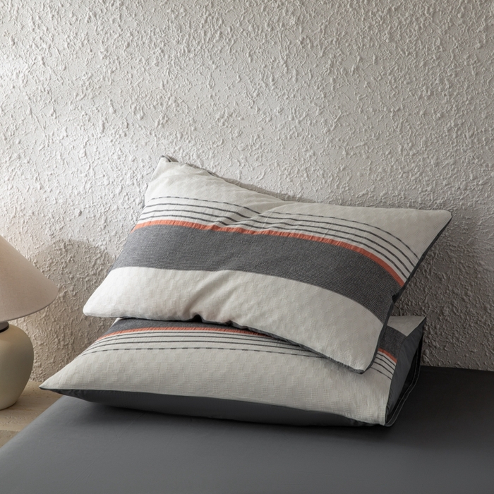 91家纺网 家纺一手货源 找家纺 简宜家居（朝初家纺） 2025新款华夫纯棉格色织提花四件套 初色-灰