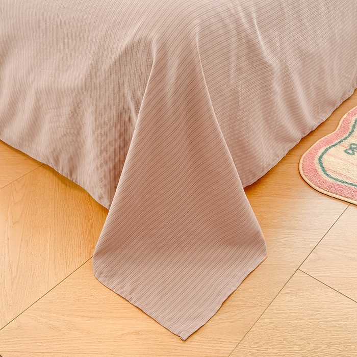 91家纺网 家纺一手货源 找家纺 壹号库 2025新款A类提花有氧彩竺绵四件套 桃花诺