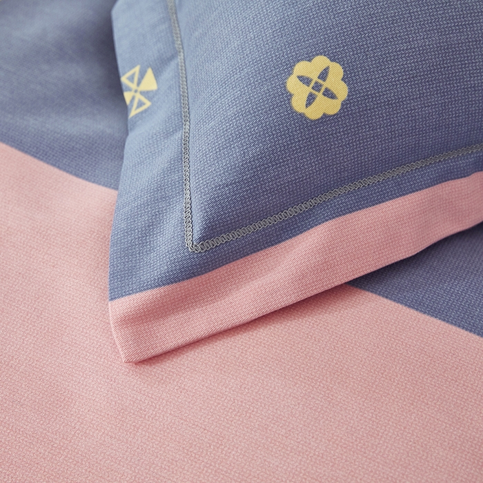 91家纺网 家纺一手货源 找家纺 雲归梦 2025新款纯棉加厚磨毛多规格磨毛四件套 月光生活粉