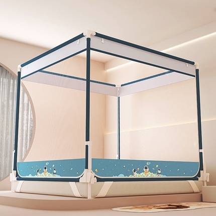 91家纺网 家纺一手货源 找家纺 （总）迪凡保罗蚊帐 2025新款2508围栏级防摔数码印花坐床蚊帐