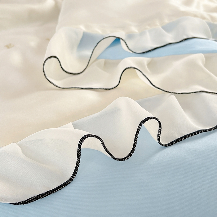 91家纺网 家纺一手货源 找家纺 梦舒羽 2025新款刺绣水洗真丝花边夏被四件套宿舍夏凉被床单枕套三件套-花韵花边款 花韵-蓝（花边款）