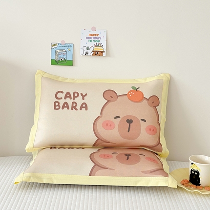 91家纺网 家纺一手货源 找家纺 （总）嗨生活 2025新款大版儿童冰丝枕套 幼儿园枕套