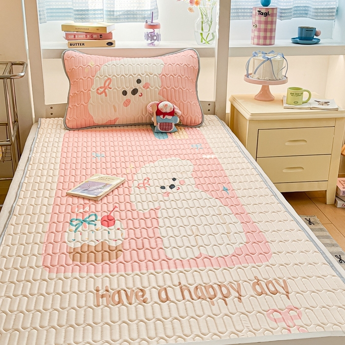 91家纺网 家纺一手货源 找家纺 川悦生活 2025新款大阪宿舍凉感丝凉席 莫妮恰