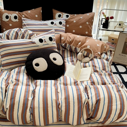 吉象 2025新款大眼睛毛巾绣四件套 大眼睛-摩登米兰