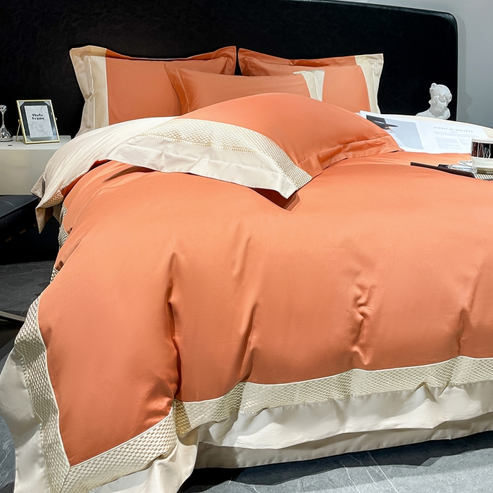 91家纺网 家纺一手货源 找家纺 （总）皇寝世家家居 2025新款全棉新疆长绒棉100支四件套刺绣款- 亦舒系列