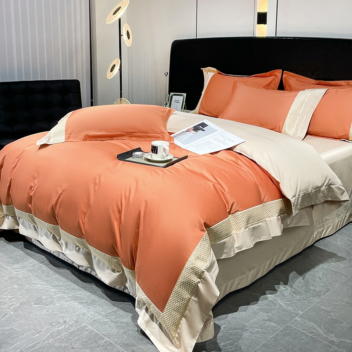 91家纺网 家纺一手货源 找家纺 （总）皇寝世家家居 2025新款全棉新疆长绒棉100支四件套刺绣款- 亦舒系列