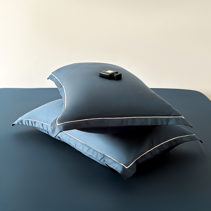 91家纺网 家纺一手货源 找家纺 百寐 2025夏季凉感60S进口兰精天丝枕套50*80/40*60枕芯保护套莱赛尔纤维 宝石蓝