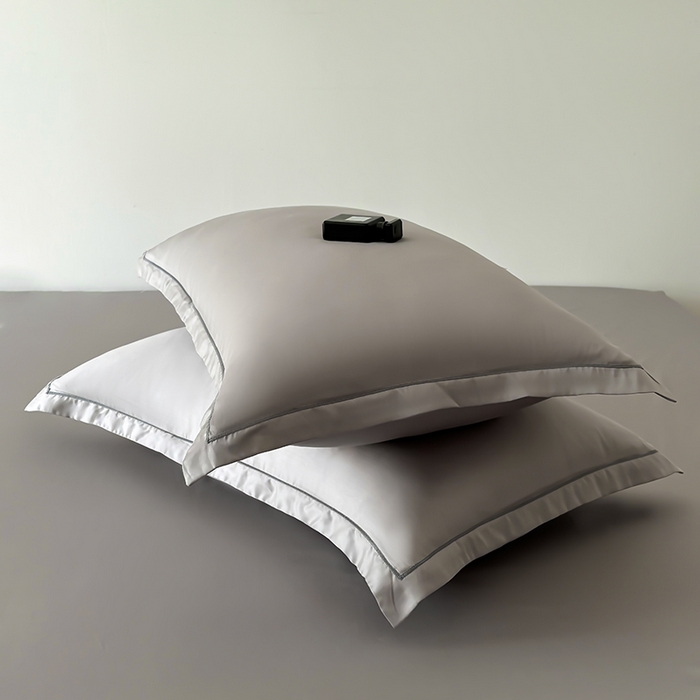 91家纺网 家纺一手货源 找家纺 百寐 2025夏季凉感60S进口兰精天丝枕套50*80/40*60枕芯保护套莱赛尔纤维 碳灰