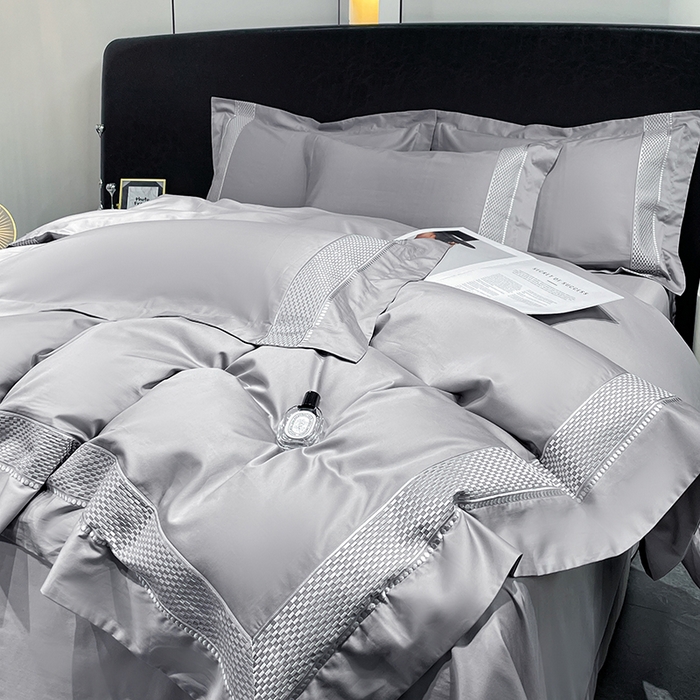 91家纺网 家纺一手货源 找家纺 （总）皇寝世家家居 2025新款全棉新疆长绒棉100支四件套刺绣款- 亦舒系列