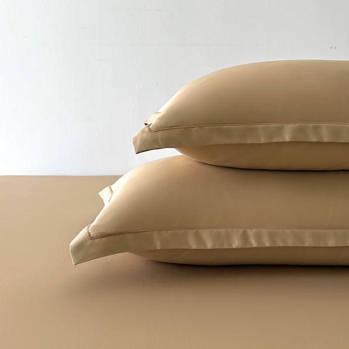 91家纺网 家纺一手货源 找家纺 百寐 2025夏季凉感60S进口兰精天丝枕套50*80/40*60枕芯保护套莱赛尔纤维 冰咖啡