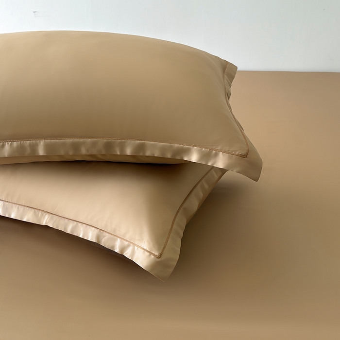 91家纺网 家纺一手货源 找家纺 百寐 2025夏季凉感60S进口兰精天丝枕套50*80/40*60枕芯保护套莱赛尔纤维 冰咖啡