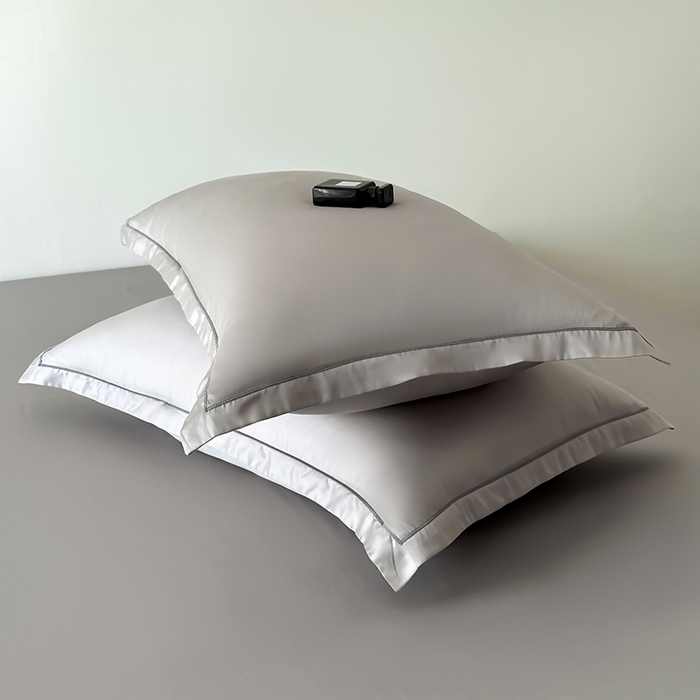 91家纺网 家纺一手货源 找家纺 百寐 2025夏季凉感60S进口兰精天丝枕套50*80/40*60枕芯保护套莱赛尔纤维 碳灰