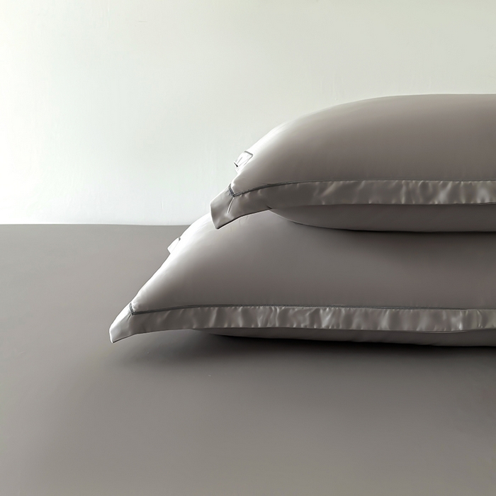 91家纺网 家纺一手货源 找家纺 百寐 2025夏季凉感60S进口兰精天丝枕套50*80/40*60枕芯保护套莱赛尔纤维 碳灰