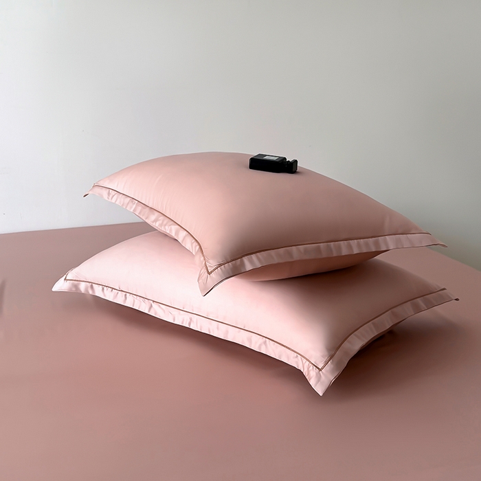百寐 2025夏季凉感60S进口兰精天丝枕套50*80/40*60枕芯保护套莱赛尔纤维 樱花粉