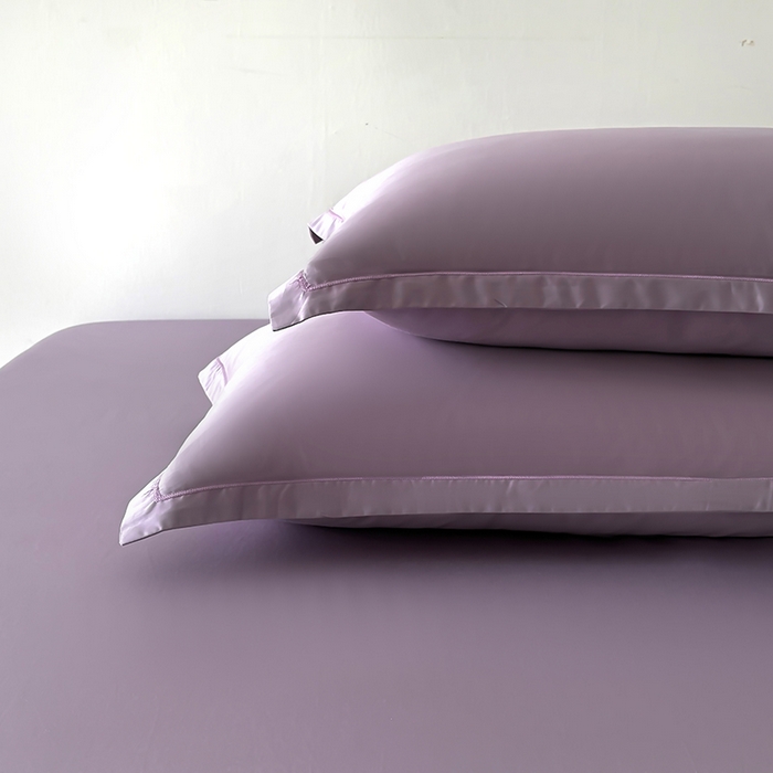 91家纺网 家纺一手货源 找家纺 百寐 2025夏季凉感60S进口兰精天丝枕套50*80/40*60枕芯保护套莱赛尔纤维 芝兰紫