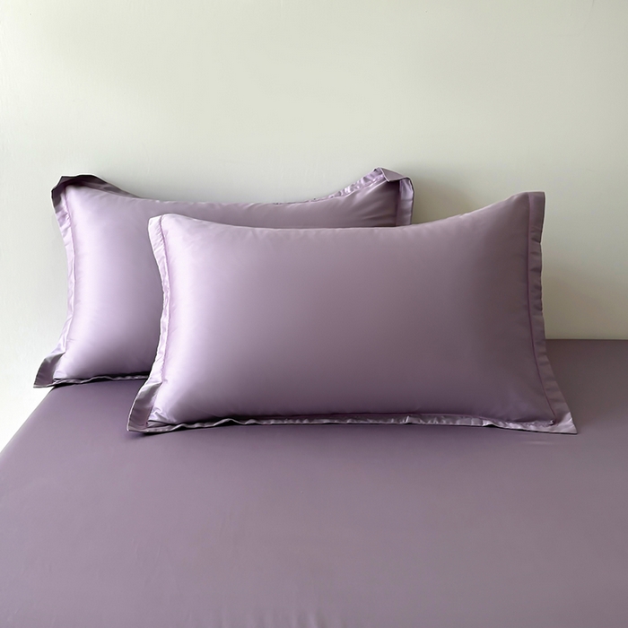 91家纺网 家纺一手货源 找家纺 百寐 2025夏季凉感60S进口兰精天丝枕套50*80/40*60枕芯保护套莱赛尔纤维 芝兰紫