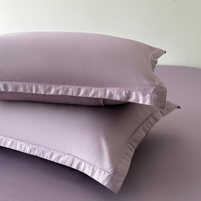 91家纺网 家纺一手货源 找家纺 百寐 2025夏季凉感60S进口兰精天丝枕套50*80/40*60枕芯保护套莱赛尔纤维 芝兰紫
