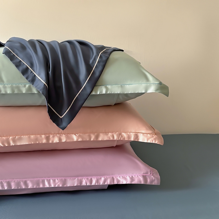 91家纺网 家纺一手货源 找家纺 百寐 2025夏季凉感60S进口兰精天丝枕套50*80/40*60枕芯保护套莱赛尔纤维 组合