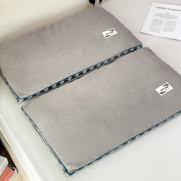 91家纺网 家纺一手货源 找家纺 卓昌枕芯 2025新款舒适清爽透气麻绒荞麦枕头枕芯 麻绒荞麦枕-浅灰