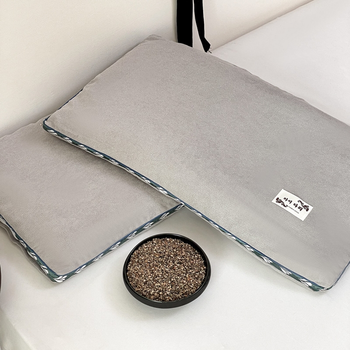 91家纺网 家纺一手货源 找家纺 卓昌枕芯 2025新款舒适清爽透气麻绒荞麦枕头枕芯 麻绒荞麦枕-浅灰