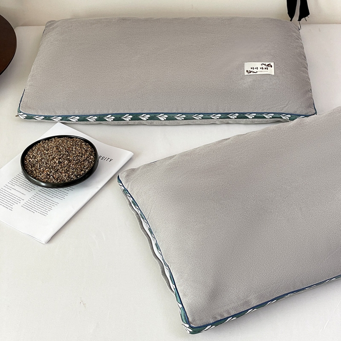 91家纺网 家纺一手货源 找家纺 卓昌枕芯 2025新款舒适清爽透气麻绒荞麦枕头枕芯 麻绒荞麦枕-浅灰