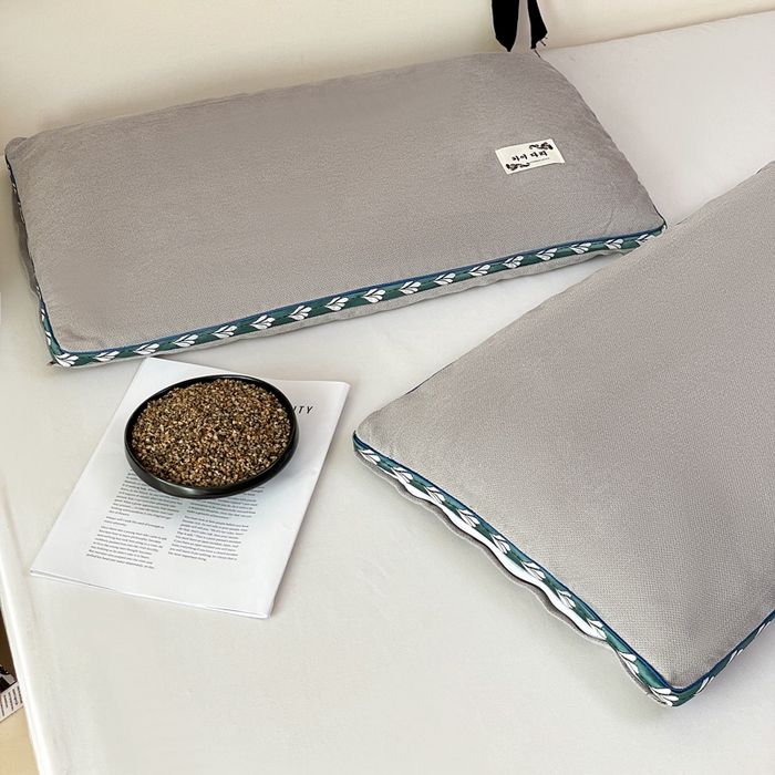 91家纺网 家纺一手货源 找家纺 卓昌枕芯 2025新款舒适清爽透气麻绒荞麦枕头枕芯 麻绒荞麦枕-浅灰