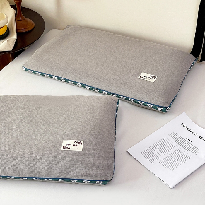 91家纺网 家纺一手货源 找家纺 卓昌枕芯 2025新款舒适清爽透气麻绒荞麦枕头枕芯 麻绒荞麦枕-浅灰