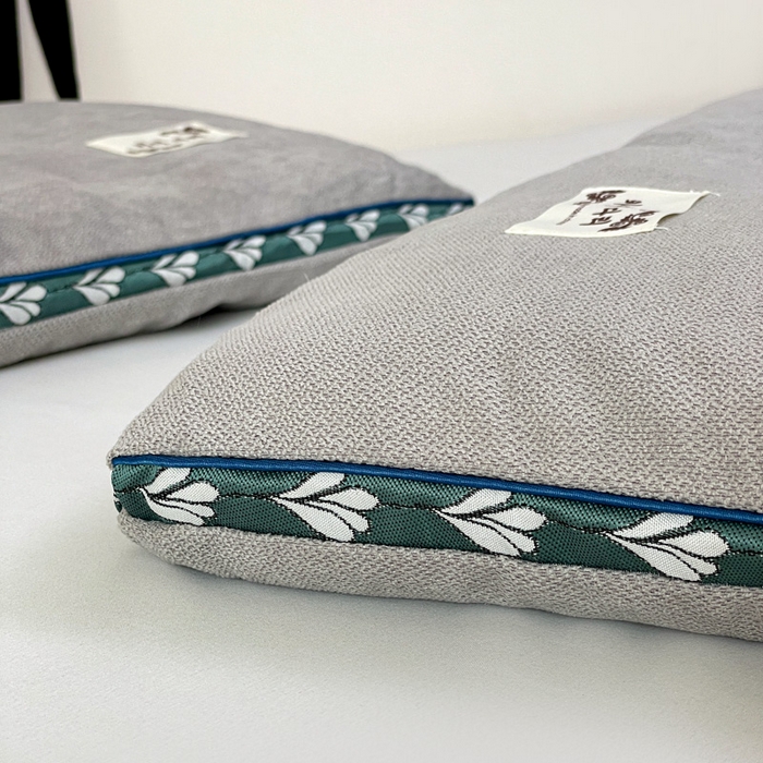 91家纺网 家纺一手货源 找家纺 卓昌枕芯 2025新款舒适清爽透气麻绒荞麦枕头枕芯 麻绒荞麦枕-浅灰