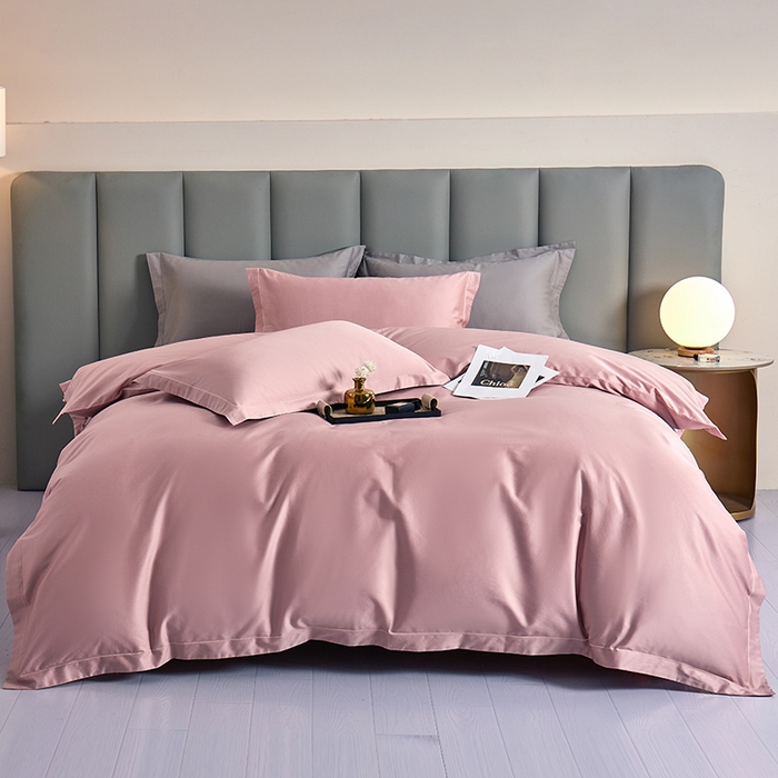 91家纺网 家纺一手货源 找家纺 皇寝世家家居 2025新款A类双股100全棉四件套-柔梦系列 柔梦-粉色