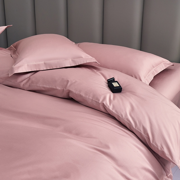 91家纺网 家纺一手货源 找家纺 皇寝世家家居 2025新款A类双股100全棉四件套-柔梦系列 柔梦-粉色