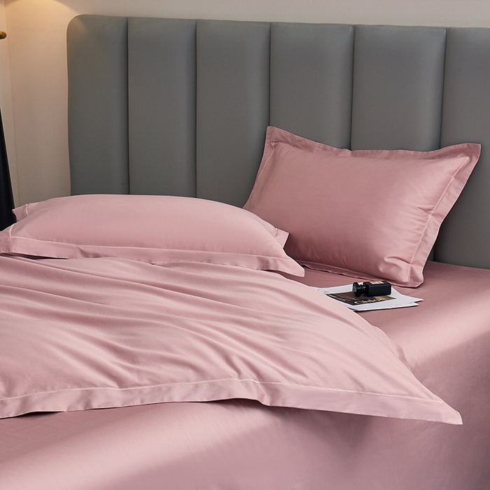 91家纺网 家纺一手货源 找家纺 皇寝世家家居 2025新款A类双股100全棉四件套-柔梦系列 柔梦-粉色