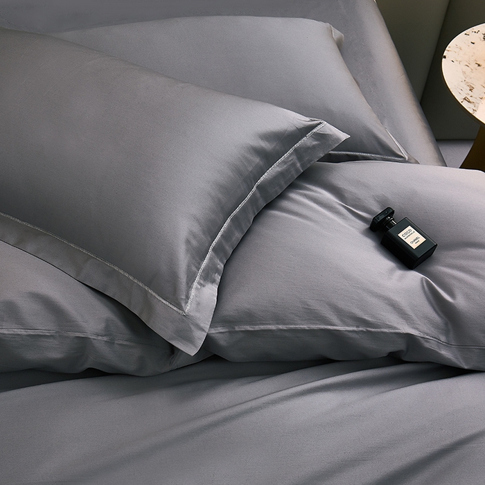 91家纺网 家纺一手货源 找家纺 皇寝世家家居 2025新款A类双股100全棉四件套-柔梦系列 柔梦-深灰色