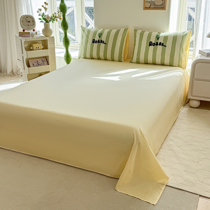 91家纺网 家纺一手货源 找家纺 慕希家纺 2025新款40S全棉纯棉卡通毛巾绣四件套 恐龙宝贝